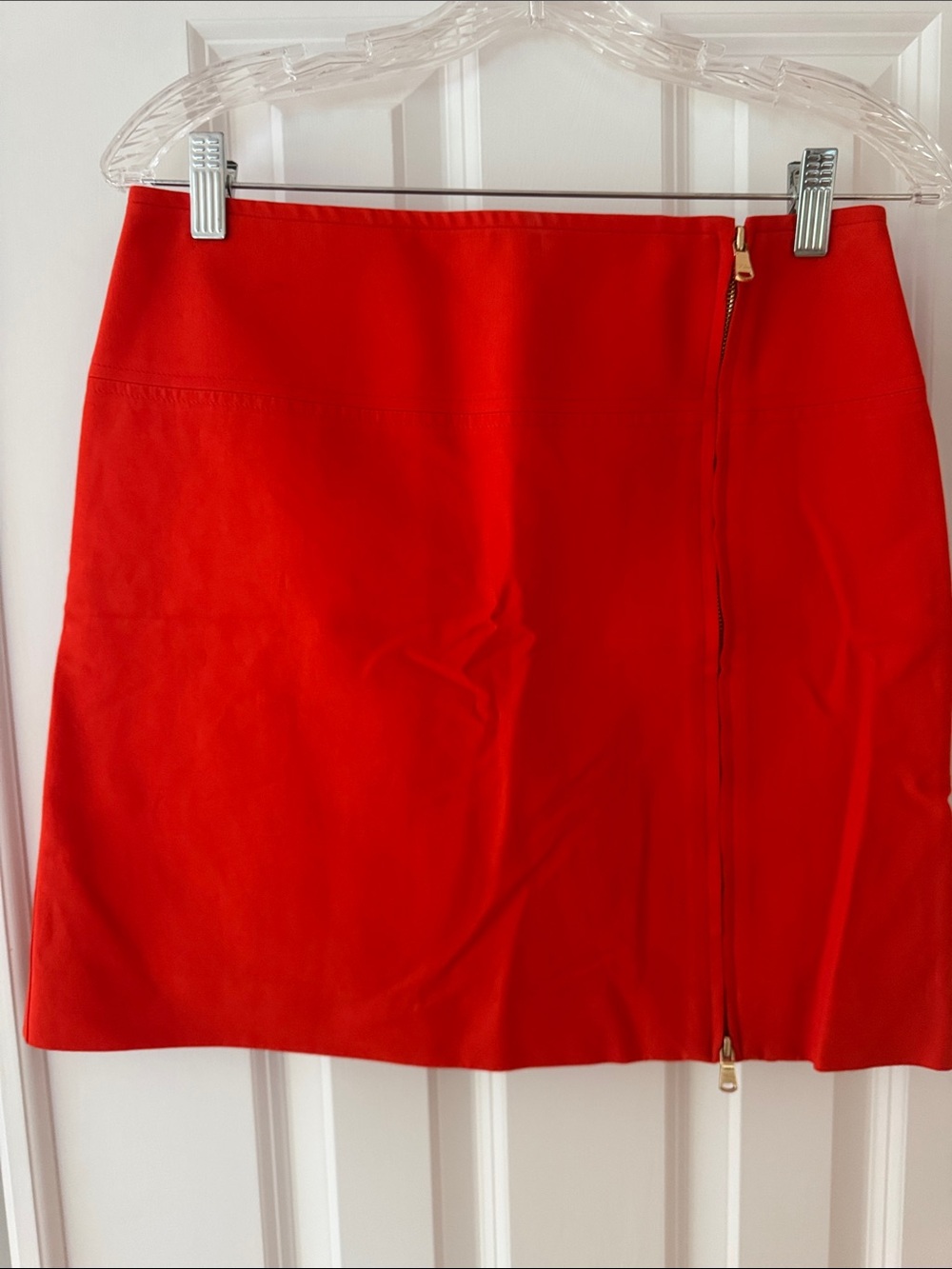 Ralph Lauren Bright Red Mini Skirt with Side Zip